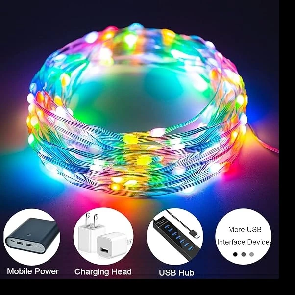 ریسه ال ای دی مدل فول کالر هوشمند بلوتوثی RGB usb 5v طول 5متر